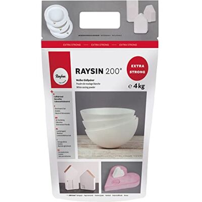 Rayher 34410102 Raysin 200 licí prášek 4 kg, odlévací prášek bílý, prášek pro odlévání reliéfu, tvrdne na vzduchu a bez zápachu Rayher 34410102 Raysin 200 licí prášek 4 kg, odlévací prášek bílý, prášek pro odlévání reliéfu, tvrdne na vzduchu a bez zápachu