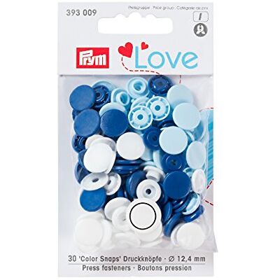 Prym 393009 Love druk Color KST 12,4 mm modrá/bílá/světle modrá, polyester Prym 393009 Love druk Color KST 12,4 mm modrá/bílá/světle modrá, polyester