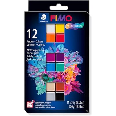 Staedtler 8043 C12-1 FIMO profesionální modelovací hmota tvrdnoucí v troubě. Kartonový obal s 12 tříděnými základními barvami. Staedtler 8043 C12-1 FIMO profesionální modelovací hmota tvrdnoucí v troubě. Kartonový obal s 12 tříděnými základními barvami.