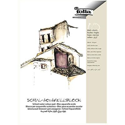 Folia 8354 – školní akvarelový blok, hrubý, 150 g/m2, DIN A4, 10 listů, 3 krát klížený, bez chlóru Folia 8354 – školní akvarelový blok, hrubý, 150 g/m2, DIN A4, 10 listů, 3 krát klížený, bez chlóru