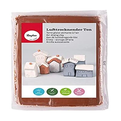 Rayher Na vzduchu schnoucí hlína, tmavě hnědá, 1 kg, modelovací hmota, na vzduchu tvrdnoucí, hebká, bez vypalování, 3450105, 1000 g Rayher Na vzduchu schnoucí hlína, tmavě hnědá, 1 kg, modelovací hmota, na vzduchu tvrdnoucí, hebká, bez vypalování, 3450105, 1000 g