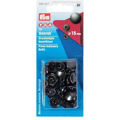 Prym 100263 390327 náhradní díl bez šití pro 390302 patentka bez šití Anorak mosaz 15 mm mořená Prym 100263 390327 náhradní díl bez šití pro 390302 patentka bez šití Anorak mosaz 15 mm mořená