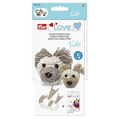 Prym 624202 Love Pompon šablona Pes Fido, bílá Prym 624202 Love Pompon šablona Pes Fido, bílá