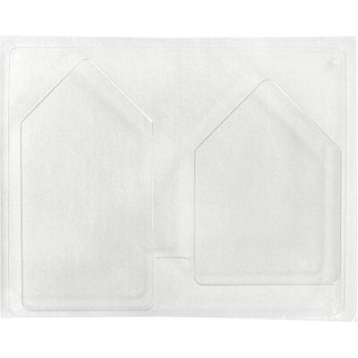 Rayher Hobby 36059000 odlévací forma 2 domy, hloubka 3 cm, Pet, betonové odlévací formy, ideální pro odlévání kreativním betonem, rasin odlévací prášek, vosk, mýdlo, transparentní, 13,5-16,5 cm Rayher Hobby 36059000 odlévací forma 2 domy, hloubka 3 cm, Pet, betonové odlévací formy, ideální pro odlévání kreativním betonem, rasin odlévací prášek, vosk, mýdlo, transparentní, 13,5-16,5 cm
