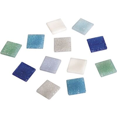 Rayher Hobby Artdecor mozaika mix 1 x 1 cm, cca 1500 kusů, plechovka 1 kg, modré odstíny, 1453008 Rayher Hobby Artdecor mozaika mix 1 x 1 cm, cca 1500 kusů, plechovka 1 kg, modré odstíny, 1453008