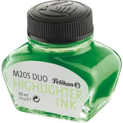 Pelikan Fluorescenční inkoust pro zvýrazňovač 339580 pro plnicí pero M 205 DUO, 30 ml, 1 kus, zelený Pelikan Fluorescenční inkoust pro zvýrazňovač 339580 pro plnicí pero M 205 DUO, 30 ml, 1 kus, zelený