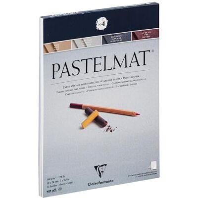 Clairefontaine 96110C kreslicí blok Pastelmat (12 listů, 18 x 24 cm, 360 g, se 4 transparentními dělicími listy, speciální karton ideální pro pastely a křídy) tmavě modrá, světle modrá, červená a Clairefontaine 96110C kreslicí blok Pastelmat (12 listů, 18 x 24 cm, 360 g, se 4 transparentními dělicími listy, speciální karton ideální pro pastely a křídy) tmavě modrá, světle modrá, červená a