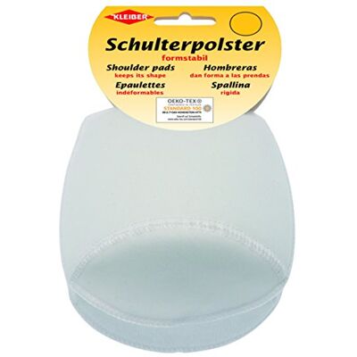 Kleiber KR 3 Schulterpolster ohne Haken-und Flauschband Raglan, 50% Polyamid, Weiß, 16 x 11 x 5 cm Kleiber KR 3 Schulterpolster ohne Haken-und Flauschband Raglan, 50% Polyamid, Weiß, 16 x 11 x 5 cm