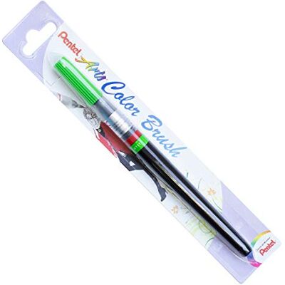 Pentel XGFL-111X – Colour Brush, jedinečný štětec naplněný akvarelovým inkoustem, světle zelený, 1 kus, 17,5 x 1,3 x 1,3 cm Pentel XGFL-111X – Colour Brush, jedinečný štětec naplněný akvarelovým inkoustem, světle zelený, 1 kus, 17,5 x 1,3 x 1,3 cm