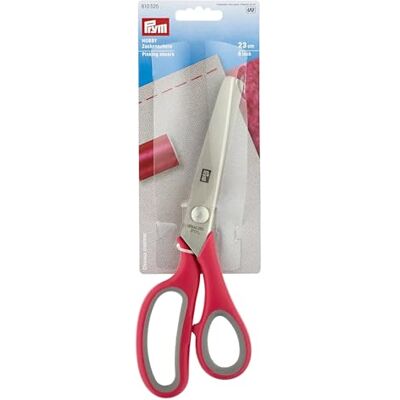 Prym Zubkové nůžky plastová rukojeť standardní 23 cm 610525, červené Prym Zubkové nůžky plastová rukojeť standardní 23 cm 610525, červené