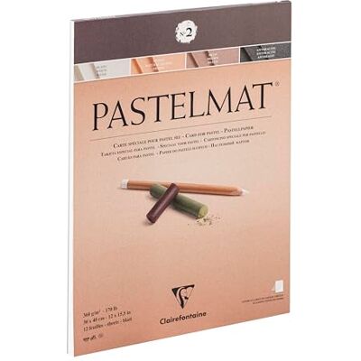 Clairefontaine 96008C kreslicí blok Pastelmat (12 listů, 30 x 40 cm, 360 g, se 4 transparentními dělicími listy, speciální karton ideální pro pastely a křídy) hnědá, antracitová, bílá a světle hnědá Clairefontaine 96008C kreslicí blok Pastelmat (12 listů, 30 x 40 cm, 360 g, se 4 transparentními dělicími listy, speciální karton ideální pro pastely a křídy) hnědá, antracitová, bílá a světle hnědá