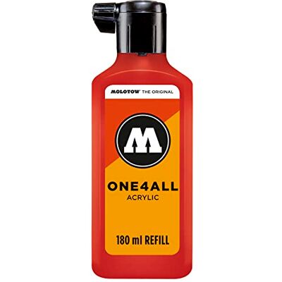 Molotow ONE4ALL Refill Acryl, barva 013 dopravní červená 180 ml, náhradní inkoust pro permanentní popisovač Molotow ONE4ALL Refill Acryl, barva 013 dopravní červená 180 ml, náhradní inkoust pro permanentní popisovač