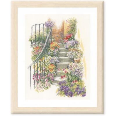 Lanarte Kreuzstich Stickpackungen Gezählter Kreuzstichbilder Set TREPPE MIT BLUMEN Wanddekoration Handarbeit Set für Erwachsene 27 x 37 cm DIY Deko Bastelset Handwerker Kreative Geschenkset Lanarte Kreuzstich Stickpackungen Gezählter Kreuzstichbilder Set TREPPE MIT BLUMEN Wanddekoration Handarbeit Set für Erwachsene 27 x 37 cm DIY Deko Bastelset Handwerker Kreative Geschenkset
