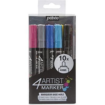 PEBEO Pébéo 580889 4 Artist Marker Set Malerei Mehrfarbig 20 x 8 x 4 cm PEBEO Pébéo 580889 4 Artist Marker Set Malerei Mehrfarbig 20 x 8 x 4 cm
