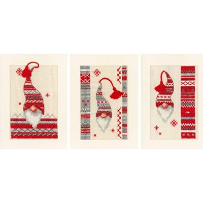 Vervaco Gezählter Kreuzstich Stickpackungen Grußkarten zum Selbstgestalten Wichtel 3er DIY Postkarten Set Erwachsene Sticken Bastelset ca. 10,5 x 15 cm Stickset für Anfänger Kreatives Geschenk Vervaco Gezählter Kreuzstich Stickpackungen Grußkarten zum Selbstgestalten Wichtel 3er DIY Postkarten Set Erwachsene Sticken Bastelset ca. 10,5 x 15 cm Stickset für Anfänger Kreatives Geschenk