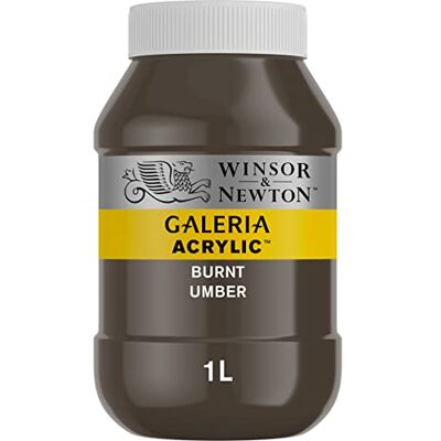 Winsor & Newton Akrylová barva Galeria 2154076, vysoká pigmentace, stálá na světle, máslová konzistence, 1000 ml hrnec – vypálená umbra Winsor & Newton Akrylová barva Galeria 2154076, vysoká pigmentace, stálá na světle, máslová konzistence, 1000 ml hrnec – vypálená umbra