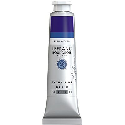 Lefranc Bourgeois 405083 extra jemná olejová barva v umělecké kvalitě z vysoce kvalitních pigmentů, živé barvy, vysoká světlostálost, 40 ml tuba – indanthrová modř Lefranc Bourgeois 405083 extra jemná olejová barva v umělecké kvalitě z vysoce kvalitních pigmentů, živé barvy, vysoká světlostálost, 40 ml tuba – indanthrová modř