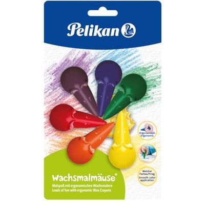 Pelikan 803328 voskované myši, 6 různých barev, 1 balení Pelikan 803328 voskované myši, 6 různých barev, 1 balení