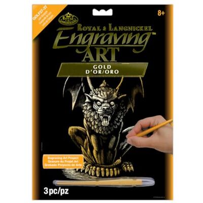 Royal & Langnickel ROYAL BRUSH Sada pro gravírování zlaté fólie, 20,3 x 25,4 cm, Lion Gargoyle, GOLDFL-27 Royal & Langnickel ROYAL BRUSH Sada pro gravírování zlaté fólie, 20,3 x 25,4 cm, Lion Gargoyle, GOLDFL-27