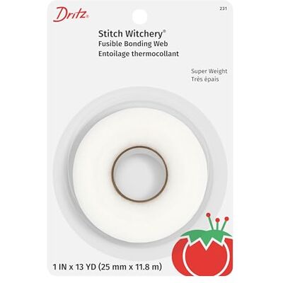 Dritz Fabric Stitch Witchery Fusible Bonding Web Super Weight 2,5 cm x 13 Yd, White Dritz Fabric Stitch Witchery Fusible Bonding Web Super Weight 2,5 cm x 13 Yd, White
