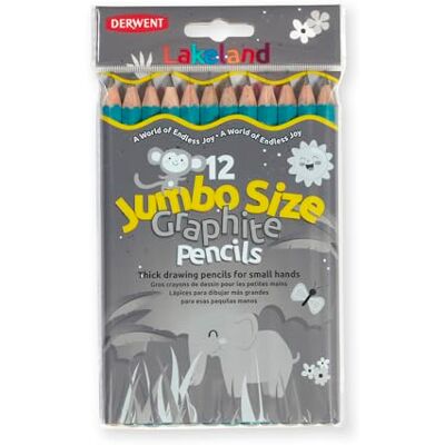 Derwent Lakeland Jumbo Graphit-Bleistifte, 12 x HB Derwent Lakeland Jumbo Graphit-Bleistifte, 12 x HB