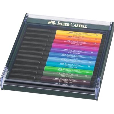 Faber-Castell Pitt 12dílná sada uměleckých per typu B Faber-Castell Pitt 12dílná sada uměleckých per typu B