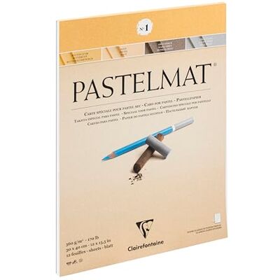 Clairefontaine 96018C kreslicí blok, pastelový matný (12 listů, 30 x 40 cm, 360 g, se 4 průhlednými dělicími listy, speciální karton ideální pro pastelové a křídy), světle žlutá, tmavě šedá a světle šedá Clairefontaine 96018C kreslicí blok, pastelový matný (12 listů, 30 x 40 cm, 360 g, se 4 průhlednými dělicími listy, speciální karton ideální pro pastelové a křídy), světle žlutá, tmavě šedá a světle šedá