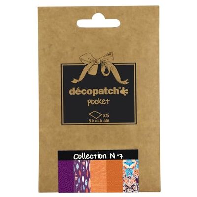 décopatch Decopatch DP007O balení decopocket s 5 papírovými archy (30 x 40 cm) (složené, 13 x 9,5 cm, praktické pro přepravu a snadné použití) 1 balení barevně tříděné décopatch Decopatch DP007O balení decopocket s 5 papírovými archy (30 x 40 cm) (složené, 13 x 9,5 cm, praktické pro přepravu a snadné použití) 1 balení barevně tříděné