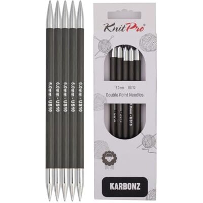 KnitPro Karbonz jehličnaté hry 6" (15 cm) 6 mm KnitPro Karbonz jehličnaté hry 6" (15 cm) 6 mm