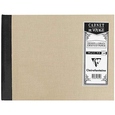 Clairefontaine 96042C cestovní album (s plátěnou vazbou, akvarelový papír, 180 g, zrnité, DIN A5, 14,8 x 21 cm, 60 listů, ideální pro cestování, robustní a elegantní), světle šedé Clairefontaine 96042C cestovní album (s plátěnou vazbou, akvarelový papír, 180 g, zrnité, DIN A5, 14,8 x 21 cm, 60 listů, ideální pro cestování, robustní a elegantní), světle šedé