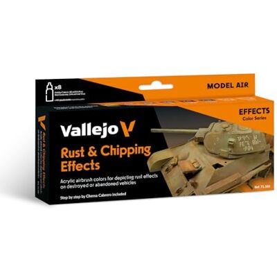 Vallejo Model Color Set EFEKTNÍ BARVA OXID a opotřebování. 8 matných barev pro AIRBRUSH v 18ml lahvičkách s dávkovací špičkou pro efekt oxidu a stárnutí. Vallejo Model Color Set EFEKTNÍ BARVA OXID a opotřebování. 8 matných barev pro AIRBRUSH v 18ml lahvičkách s dávkovací špičkou pro efekt oxidu a stárnutí.
