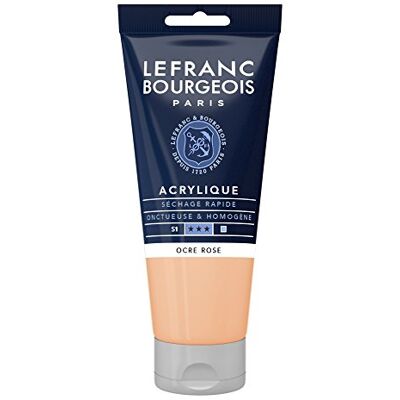 Lefranc Bourgeois 300412 Fine akrylová barva růžová okrová, 80ml tuba, krémová akrylová barva na vodní bázi, rychleschnoucí, stálá na světle, voděodolná Lefranc Bourgeois 300412 Fine akrylová barva růžová okrová, 80ml tuba, krémová akrylová barva na vodní bázi, rychleschnoucí, stálá na světle, voděodolná