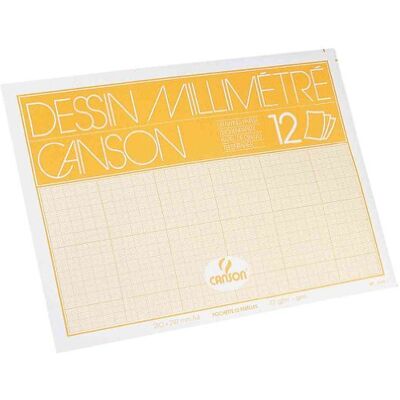Canson 200067116 milimetrový papír, DIN A4, 90 g/m2, modrý Canson 200067116 milimetrový papír, DIN A4, 90 g/m2, modrý
