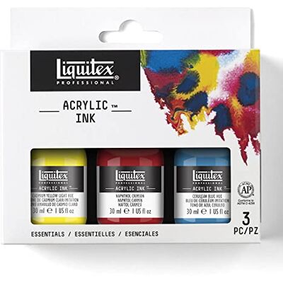 Liquitex Profesionální sada akrylových inkoustů 3 barvy 3 x 30 ml Liquitex Profesionální sada akrylových inkoustů 3 barvy 3 x 30 ml