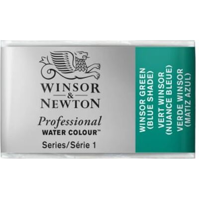 Winsor & Newton 0100719 Profesionální akvarelová barva, živé vodní barvy v umělecké kvalitě, vysoká zářivost barev a svítivost, stálá na světle, archivní kvalita, celá miska – zelená Winsorová (modrý Winsor & Newton 0100719 Profesionální akvarelová barva, živé vodní barvy v umělecké kvalitě, vysoká zářivost barev a svítivost, stálá na světle, archivní kvalita, celá miska – zelená Winsorová (modrý