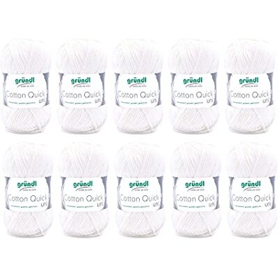Gründl Vlna Cotton Quick uni háčkovací příze 10 klubíček 50 g, krémová Gründl Vlna Cotton Quick uni háčkovací příze 10 klubíček 50 g, krémová