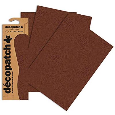 décopatch Papír č. 656 (hnědá barva, 395 x 298 mm) balení 3 ks décopatch Papír č. 656 (hnědá barva, 395 x 298 mm) balení 3 ks