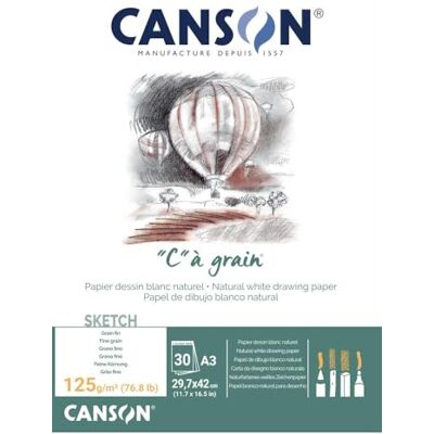 Canson 400060607 C a grain kreslicí papír, A3, přírodní bílá Canson 400060607 C a grain kreslicí papír, A3, přírodní bílá