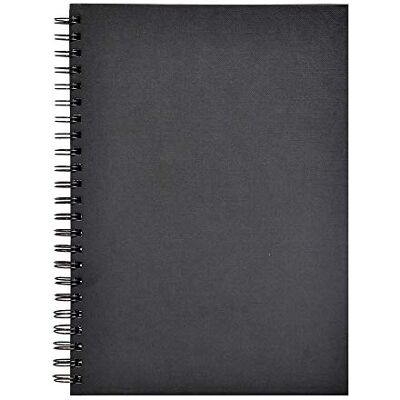 Clairefontaine 134254C Skicák / kreslicí sešit Goldline se spirálovou vazbou, DIN A4 21 x 29,7 cm, formát na výšku, 64 listů 140 g slonová kost, s pevnou obálkou, ideální pro mixérová média, černá, Clairefontaine 134254C Skicák / kreslicí sešit Goldline se spirálovou vazbou, DIN A4 21 x 29,7 cm, formát na výšku, 64 listů 140 g slonová kost, s pevnou obálkou, ideální pro mixérová média, černá,