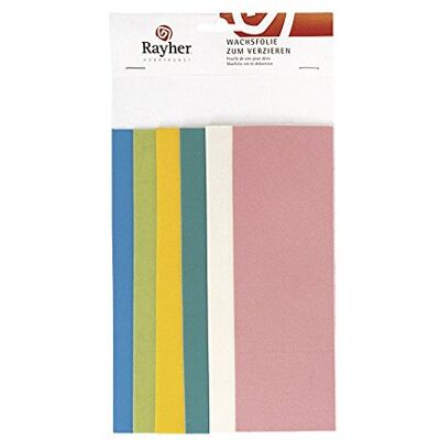 Rayher HOBBY 3102400 ozdobný vosk pastelové odstíny, sada 6 ozdobných voskových desek, různé barvy, 20 x 6,5 cm, vosk na zdobení svíček, vosk, vosková fólie Rayher HOBBY 3102400 ozdobný vosk pastelové odstíny, sada 6 ozdobných voskových desek, různé barvy, 20 x 6,5 cm, vosk na zdobení svíček, vosk, vosková fólie