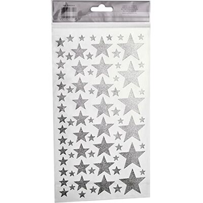 Artemio 11004502 Sticker, Sterne, Papier, silberfarben – 14 x 25 cm Artemio 11004502 Sticker, Sterne, Papier, silberfarben – 14 x 25 cm