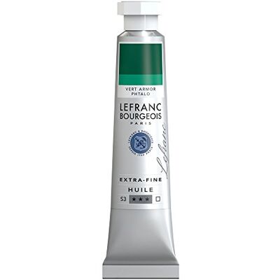 Lefranc Bourgeois 404978 extra jemná olejová barva v umělecké kvalitě z vysoce kvalitních pigmentů, živé barvy, vysoká světlostálost, 20ml tuba Phthalo Armorgrün Lefranc Bourgeois 404978 extra jemná olejová barva v umělecké kvalitě z vysoce kvalitních pigmentů, živé barvy, vysoká světlostálost, 20ml tuba Phthalo Armorgrün