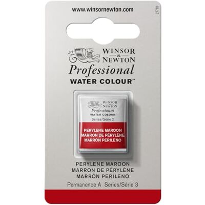 Winsor & Newton 0101507 Profesionální akvarelová barva, živé vodní barvy v umělecké kvalitě, vysoká zářivost barev a svítivost, stálá na světle, archivní kvalita, 1/2 misky – perylenový kaštan Winsor & Newton 0101507 Profesionální akvarelová barva, živé vodní barvy v umělecké kvalitě, vysoká zářivost barev a svítivost, stálá na světle, archivní kvalita, 1/2 misky – perylenový kaštan