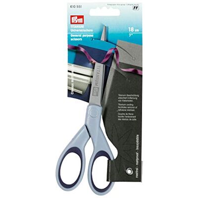 Prym 610551 TITANIUM univerzální nůžky 7'' 18 cm, šedé Prym 610551 TITANIUM univerzální nůžky 7'' 18 cm, šedé
