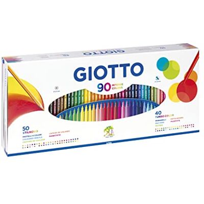 GIOTTO Stilnovo & Turbo Color – krabička s 50 pastelkami a 40 fixy s jemným hrotem, 2,8–3,3 mm GIOTTO Stilnovo & Turbo Color – krabička s 50 pastelkami a 40 fixy s jemným hrotem, 2,8–3,3 mm