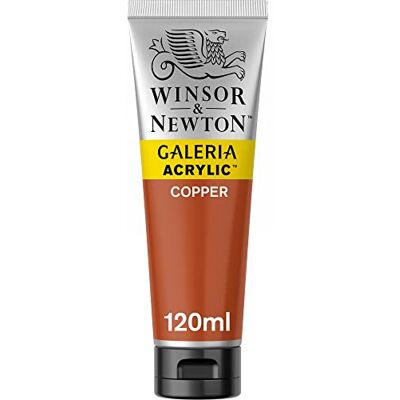 Winsor & Newton Akrylová barva Galeria 2131214, vysoká pigmentace, stálobarevná, máslová konzistence, 120 ml tuba, měď Winsor & Newton Akrylová barva Galeria 2131214, vysoká pigmentace, stálobarevná, máslová konzistence, 120 ml tuba, měď