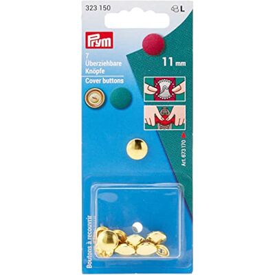 Prym Tlačítko "látkový potah", kov, zlato, velikost 11 mm Prym Tlačítko "látkový potah", kov, zlato, velikost 11 mm