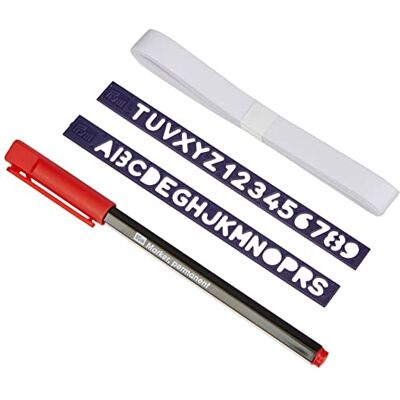 Prym 610875 Wäschemarkierset Standard, roter Stift, Markierfarbe: Rot Prym 610875 Wäschemarkierset Standard, roter Stift, Markierfarbe: Rot