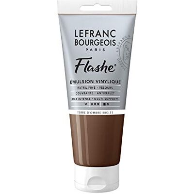 Lefranc Bourgeois 300490 Flashe akrylová barva & vinylová barva, vysoce pigmentovaná, elastická, stálá na světle, odolná proti stárnutí, matná, pro vnitřní i venkovní použití, 80 ml tuba – Umbra vypalovaná Lefranc Bourgeois 300490 Flashe akrylová barva & vinylová barva, vysoce pigmentovaná, elastická, stálá na světle, odolná proti stárnutí, matná, pro vnitřní i venkovní použití, 80 ml tuba – Umbra vypalovaná