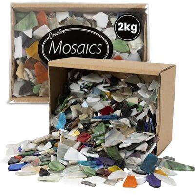 Creativ Company 55527 mozaikové kameny, 8–20 mm, barevně tříděné, 2 kg, lepení, sklo Creativ Company 55527 mozaikové kameny, 8–20 mm, barevně tříděné, 2 kg, lepení, sklo